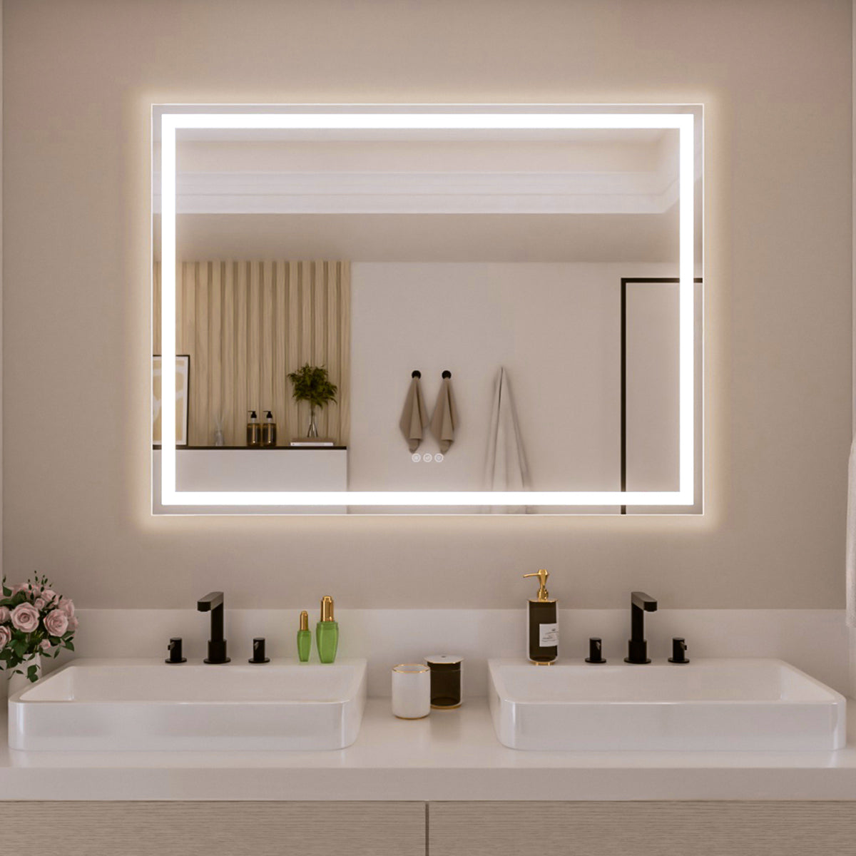 Nivorix NRMV Series Rectangular Frameless LED Wall Bathroom Vanity Mirror with Sleek Silver Finish 48 in. W x 36 in. H 1_8d60bf4a-d9e8-4429-9e49-b05820d0bcbe
