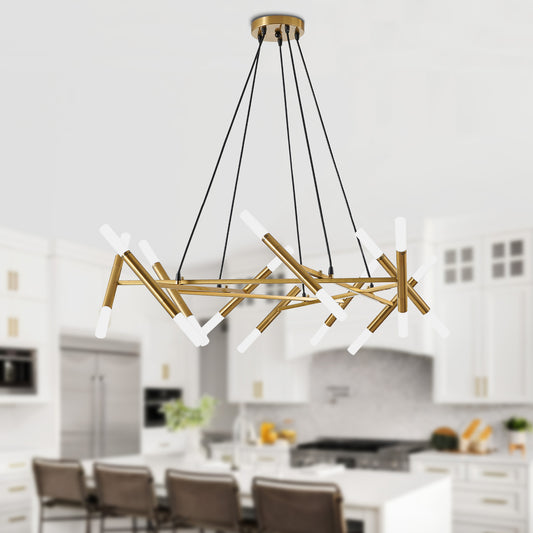 Taimei Cuprum 41 in. 20-Light Iron Modern Chandelier Fixture Branch Design