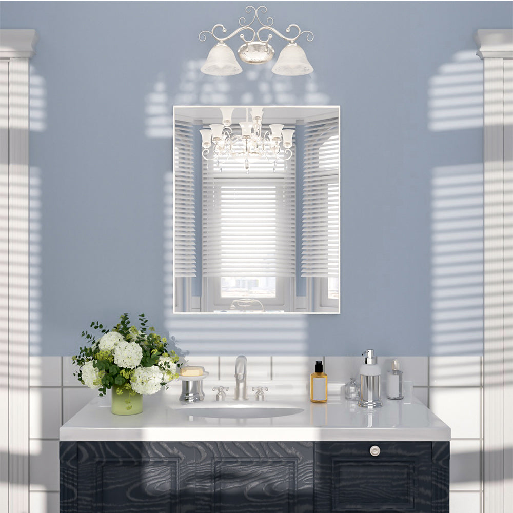 Nivorix NRZL Series Rectangular Framed Wall Bathroom Vanity Mirror in Brushed Nickel Brushed Nickel 24 in. W x 30 in. H 1_9835b7c5-d47c-40b2-ac05-c4c94bf07eb4