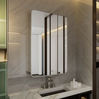 Niveal LUFM Series Rectangular Aluminum Framed Medicine Cabinet with Mirror