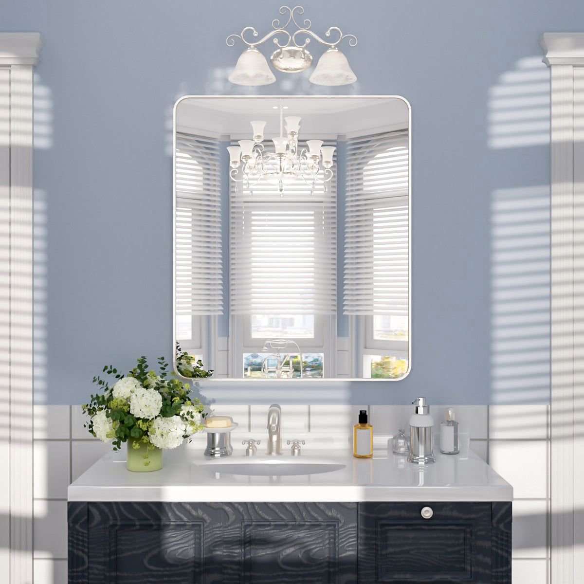 Nivorix NRSM Series Tempered Glass Brushed Nickel Rectangular Framed Wall Bathroom Vanity Mirror Brushed Nickel 30 in. W x 36 in. H 1_9c854208-514c-444f-90aa-da6cfc343f71