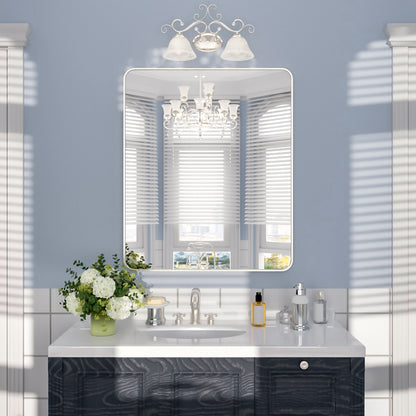 Nivorix NRSM Series Tempered Glass Brushed Nickel Rectangular Framed Wall Bathroom Vanity Mirror Brushed Nickel 30 in. W x 36 in. H 1_9c854208-514c-444f-90aa-da6cfc343f71