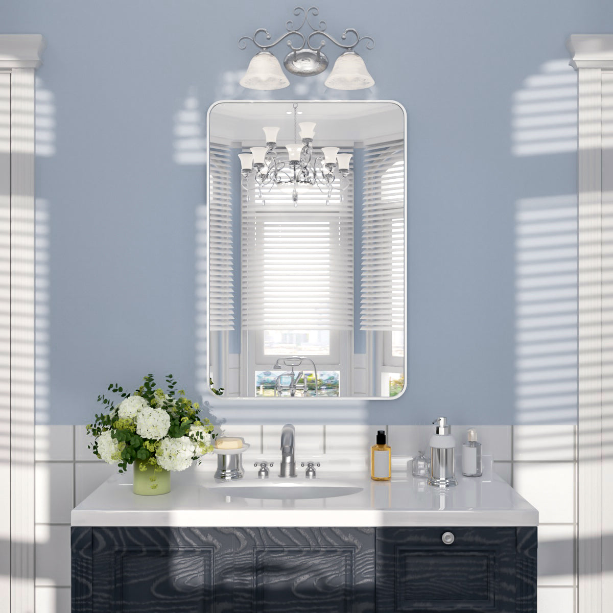 Nivorix NRSM Series Tempered Glass Brushed Nickel Rectangular Framed Wall Bathroom Vanity Mirror Gun Grey 24 in. W x 36 in. H 1_a0c945a0-3532-4025-b95c-762cde18128c