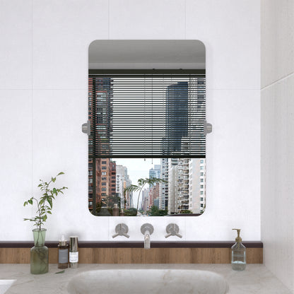 Yexee 24 in. W x 36 in. H Rectangular Framed Adjustable Tilt Wall-Mounted Bathroom Vanity Mirror Brushed Nickel 1_a1ce30cd-1822-4173-8ba3-4663860fadc1