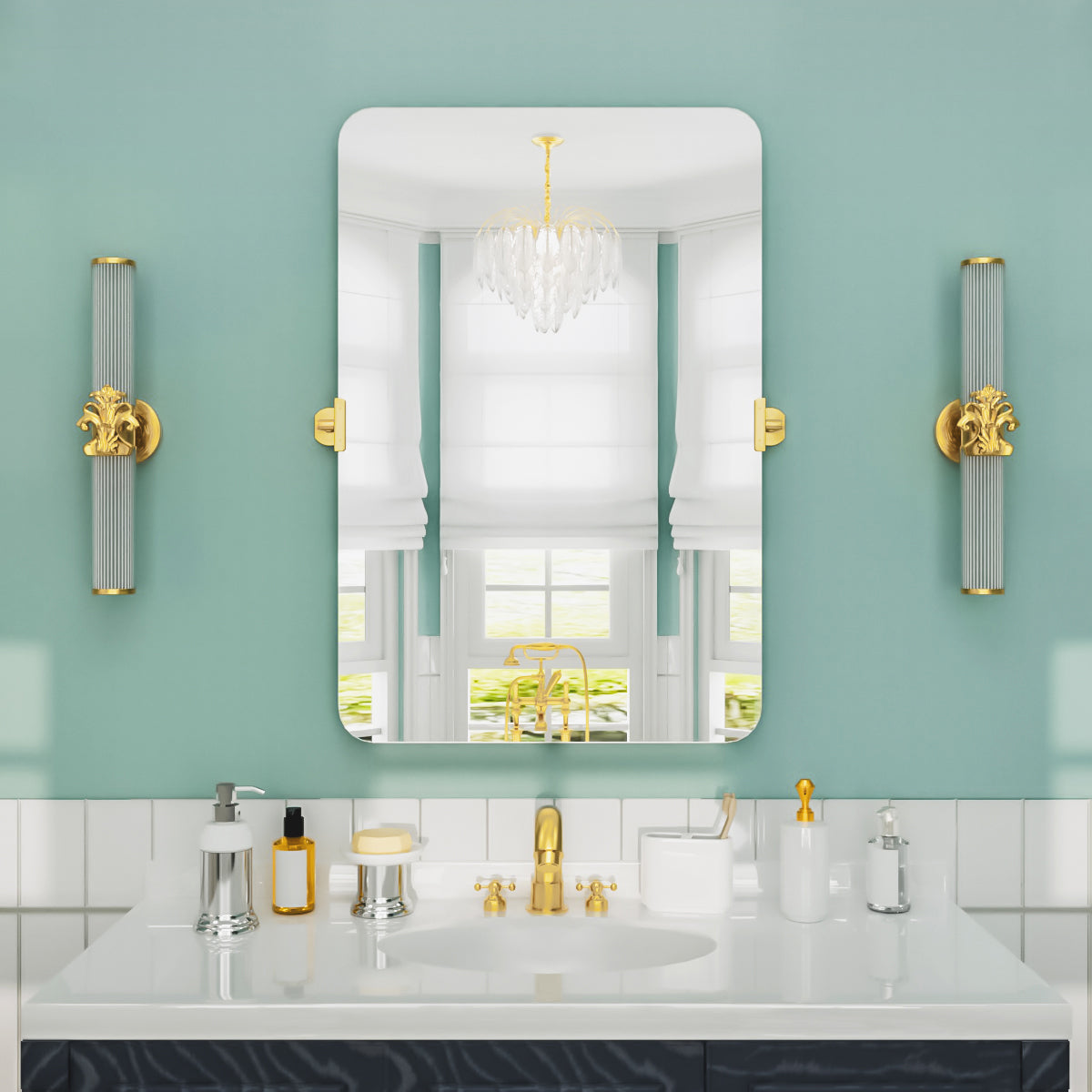 Nivorix NRKT Series Rectangular Framed Tilt Wall Bathroom Vanity Mirror Gold 24 in. W x 36 in. H 1_a35e574b-f688-4ca7-a6b9-6ee79dcdf583