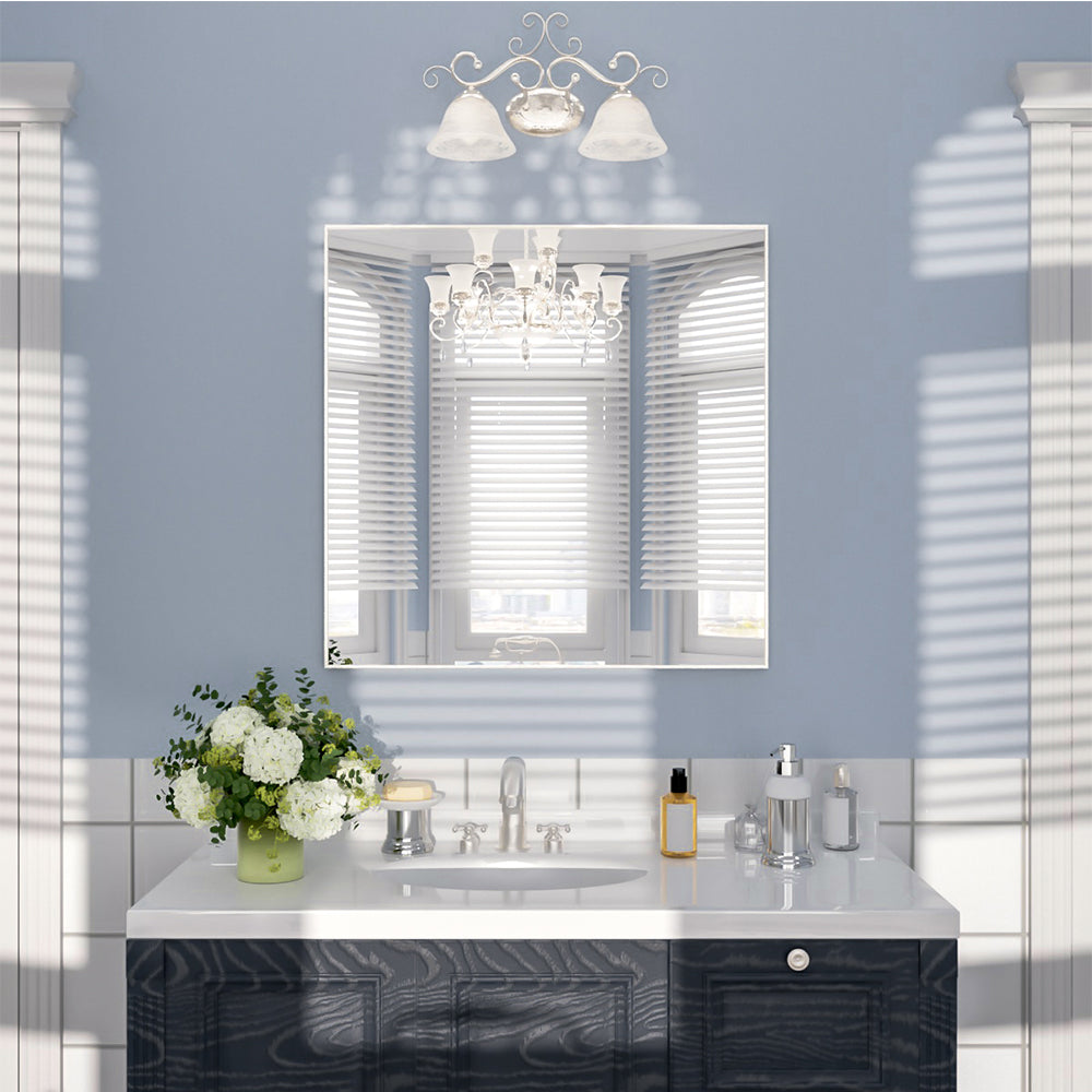 Nivorix NRZL Series Rectangular Framed Wall Bathroom Vanity Mirror in Brushed Nickel Brushed Nickel 30 in. W x 30 in. H 1_a63a2ea5-e2d2-45ba-8ee1-60afed2cd96f