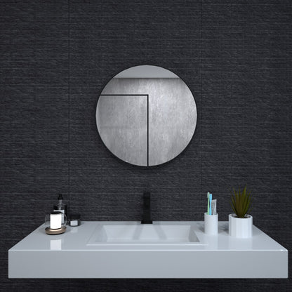 Niveal RM Series Round Framed Wall Bathroom Vanity Mirror 24 in. W x 24 in. H 1_a842d2d1-abdb-4ab6-a79f-efe5f6b9dd9c