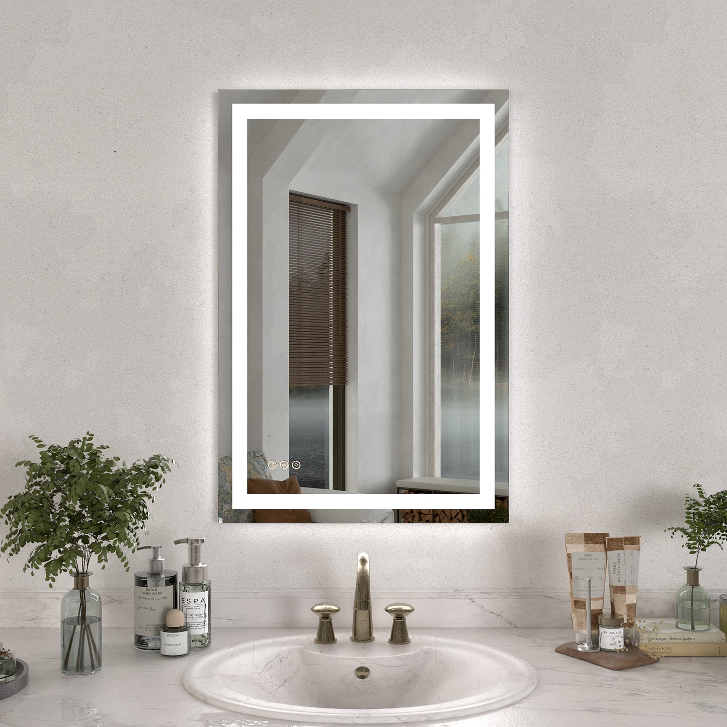 Swarm Rectangular Frameless Radar LED Wall Bathroom Vanity Mirror 24x36 1_b511713e-036e-4168-b2df-a87685879502