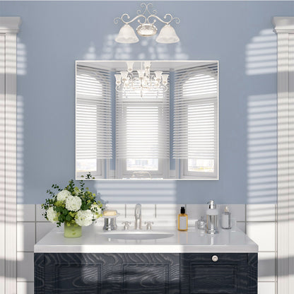 Nivorix NRZL Series Rectangular Framed Wall Bathroom Vanity Mirror in Brushed Nickel Brushed Nickel 36 in. W x 30 in. H 1_b7103067-e685-442e-8a9a-982942b9b6ec