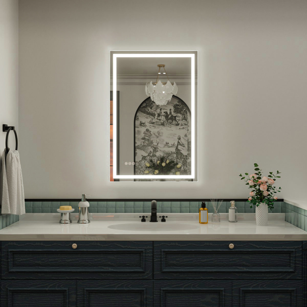 Nivorix NRMD Series Rectangular Frameless LED Wall Bathroom Vanity Mirror with Sleek Silver Finish 24 in. W x 36 in. H 1_b7d88b8a-dbba-4e46-bb9d-460e547ec73e
