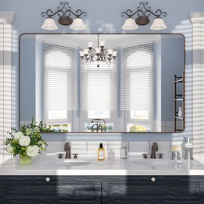 Nivorix NRSM Series Tempered Glass Brushed Nickel Rectangular Framed Wall Bathroom Vanity Mirror Oil Rubbed Bronze 60 in. W x 36 in. H 1_b9148831-a3a0-4e08-9c77-8c2f66b362a7
