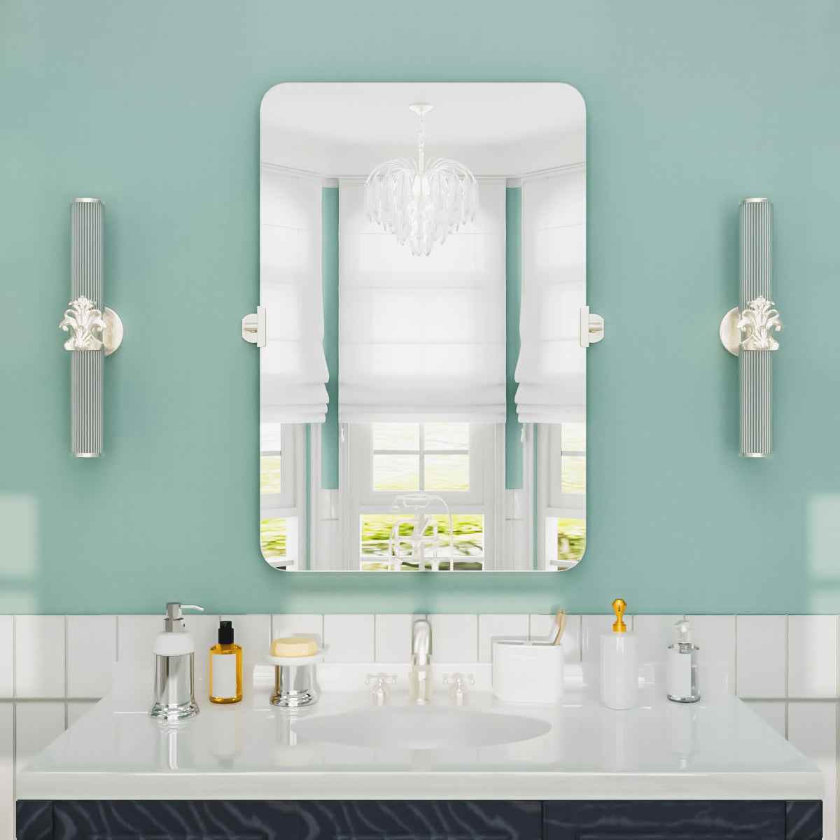 Nivorix NRKT Series Rectangular Framed Tilt Wall Bathroom Vanity Mirror Brushed Nickel 24 in. W x 36 in. H 1_bff4f765-7bbb-4e57-ba14-22fd10be5092