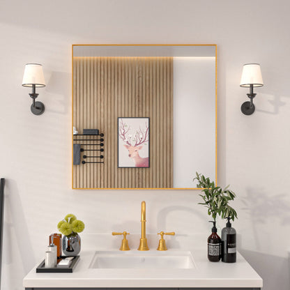 Niveal SE Series Aura Rectangular Framed Wall Bathroom Vanity Mirror