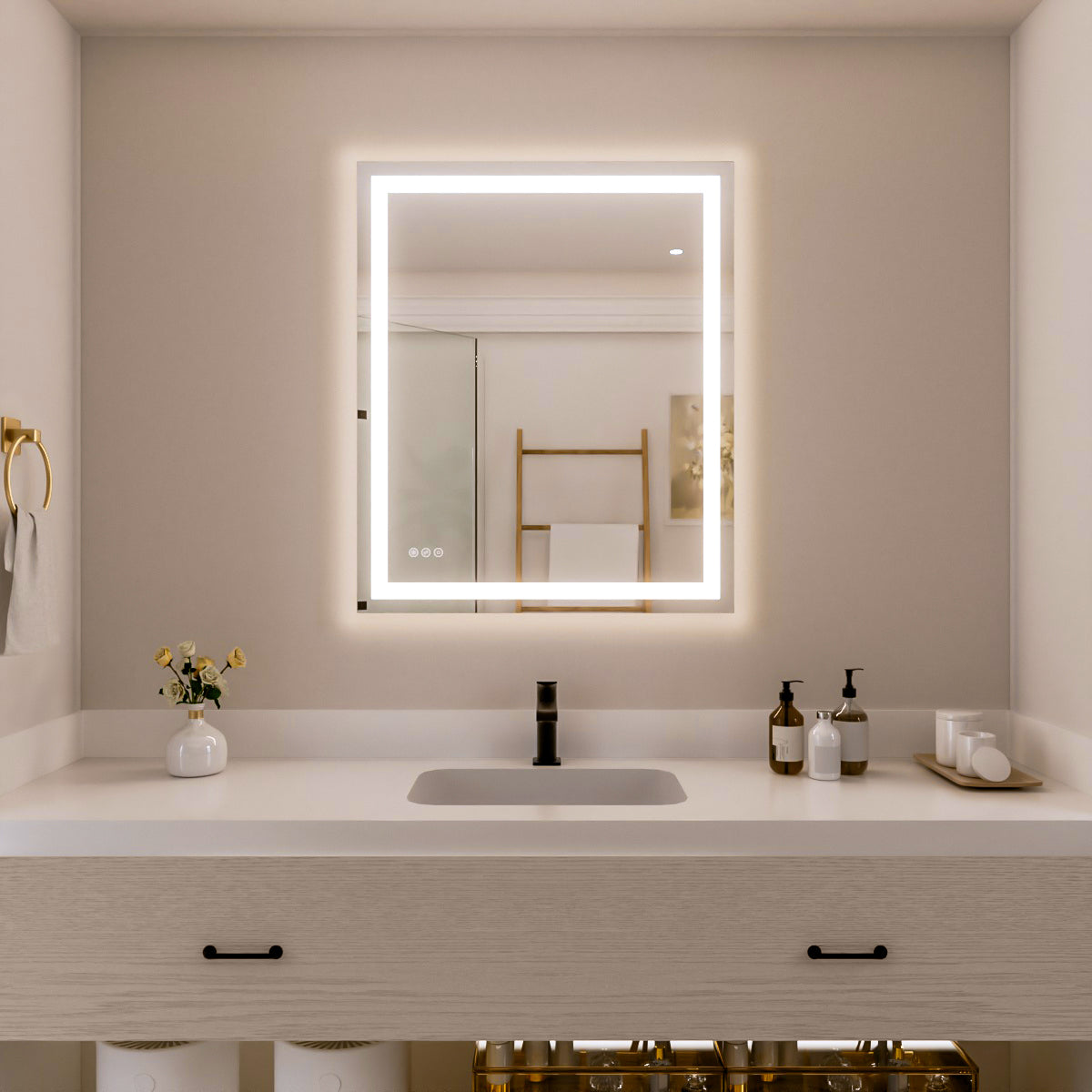 Nivorix NRPL Series Rectangular Frameless LED Wall Bathroom Vanity Mirror with Sleek Silver Finish 30 in. W x 36 in. H 1_c55a12b9-6739-42cf-b197-7f4fdec6473d