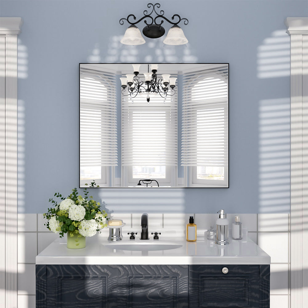Nivorix NRZL Series Rectangular Framed Wall Bathroom Vanity Mirror in Brushed Nickel Matte Black 36 in. W x 30 in. H 1_c96c9158-0f88-4727-8357-2501e8a9b440