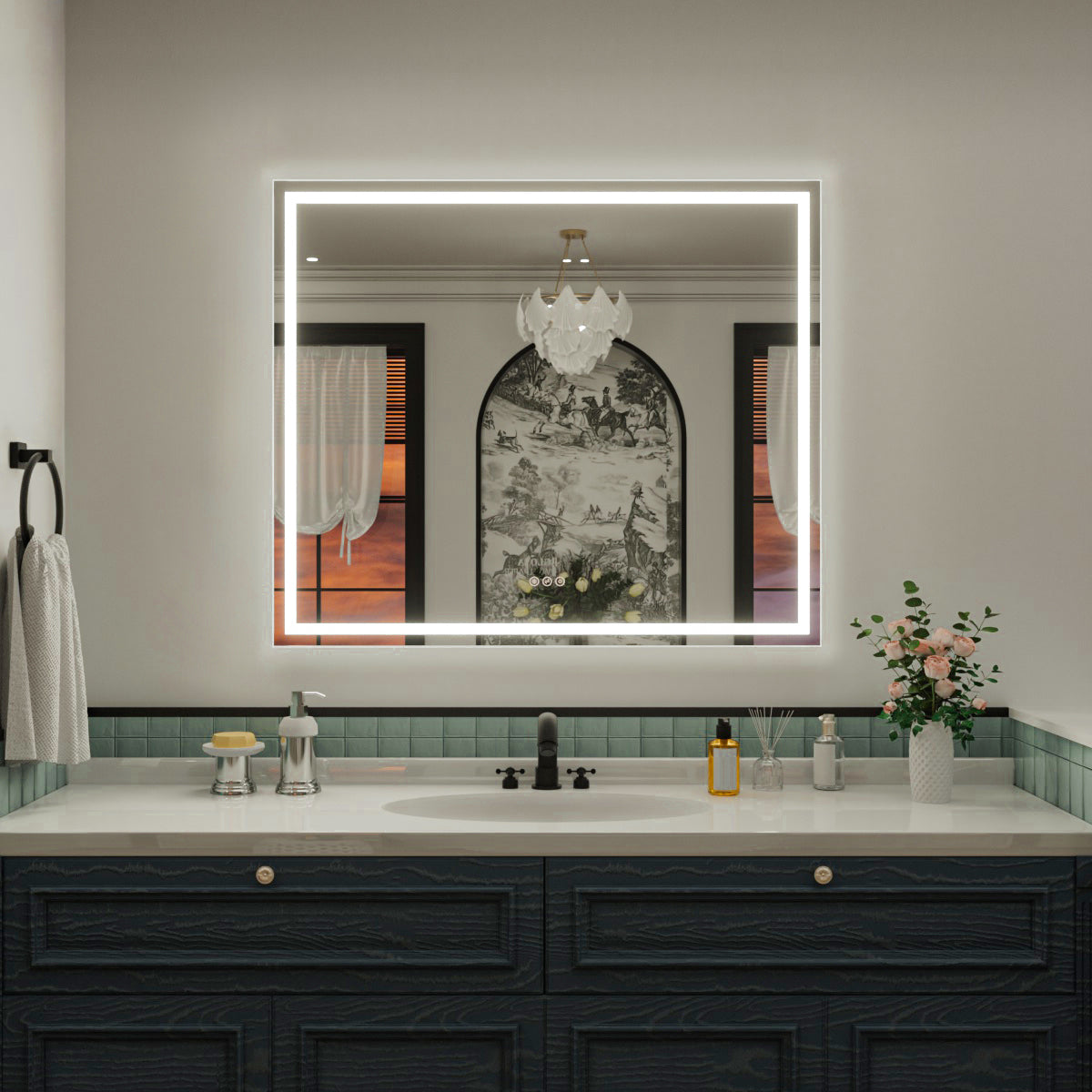 Nivorix NRMD Series Rectangular Frameless LED Wall Bathroom Vanity Mirror with Sleek Silver Finish 42 in. W x 36 in. H 1_caf73b7b-20bc-4bea-b2c0-207c7d7e8af1
