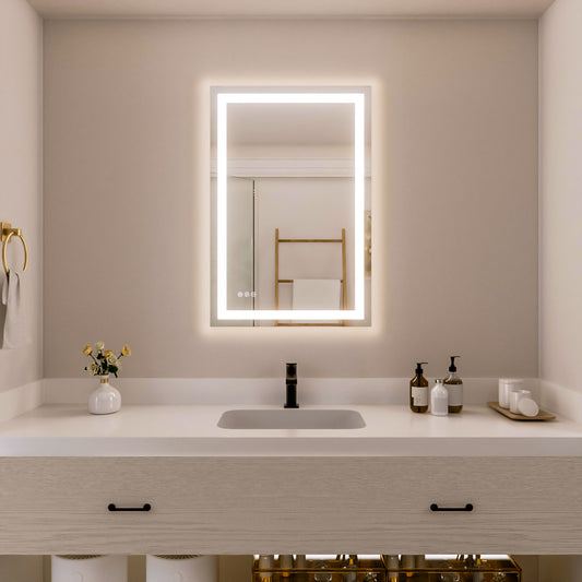 Nivorix NRPL Series Rectangular Frameless LED Wall Bathroom Vanity Mirror with Sleek Silver Finish 24 in. W x 36 in. H 1_d0f5d9c2-625c-42d4-8c36-6fb3c4278d83