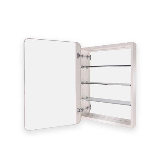 ClearView 23 in. W x 30 in. H Framed Recessed Rectangular  Aluminum Medicine Cabinet with Mirror