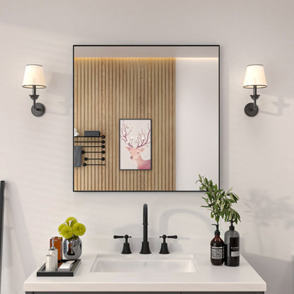 Niveal SE Series Aura Rectangular Framed Wall Bathroom Vanity Mirror