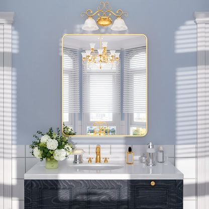 Nivorix NRSM Series Tempered Glass Brushed Nickel Rectangular Framed Wall Bathroom Vanity Mirror Brushed Gold 30 in. W x 36 in. H 1_df45a0d1-267e-4707-a939-c3f487d2933b