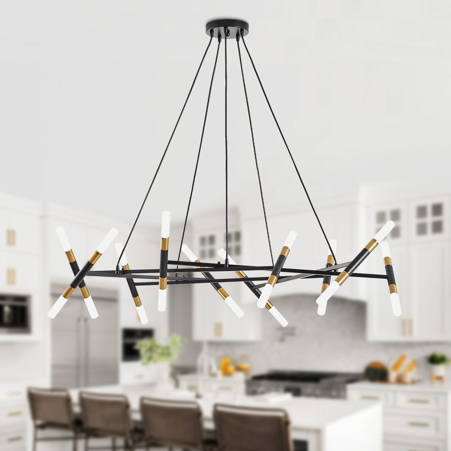 Taimei Cuprum 41 in. 20-Light Iron Modern Chandelier Fixture Branch Design