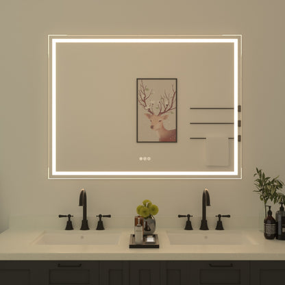 Niveal LMT Series Rectangular Frameless LED Wall Bathroom Vanity Mirror