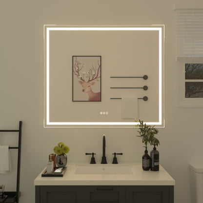 Niveal LMT Series Rectangular Frameless LED Wall Bathroom Vanity Mirror