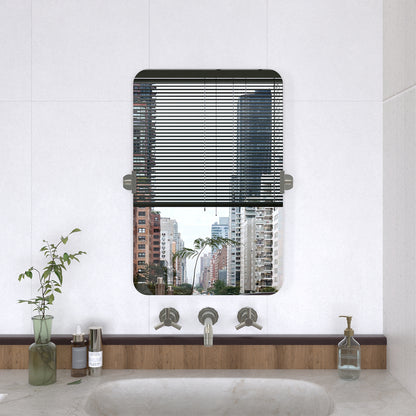 Yexee 20 in. W x 30 in. H Rectangular Framed Adjustable Tilt Wall-Mounted Bathroom Vanity Mirror Brushed Nickel 2030BN-1_0f0c17f8-7ff9-457b-891b-049e58b1a000