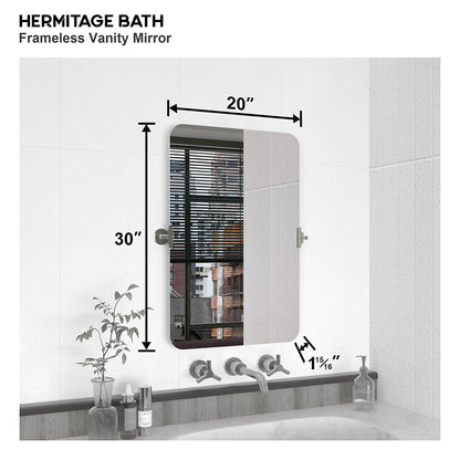 Yexee 20 in. W x 30 in. H Rectangular Framed Adjustable Tilt Wall-Mounted Bathroom Vanity Mirror 2030BN-3_2532e388-05da-4d78-82fd-4a78cd0826c9
