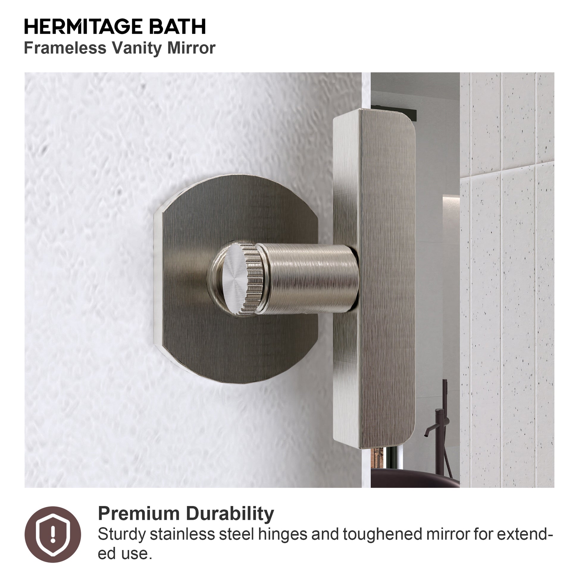 Yexee 20 in. W x 30 in. H Rectangular Framed Adjustable Tilt Wall-Mounted Bathroom Vanity Mirror 2030BN-6