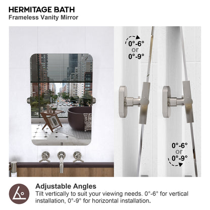 Yexee 20 in. W x 30 in. H Rectangular Framed Adjustable Tilt Wall-Mounted Bathroom Vanity Mirror 2030CR-5