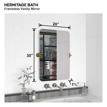 Yexee 20 in. W x 30 in. H Rectangular Framed Adjustable Tilt Wall-Mounted Bathroom Vanity Mirror 2030GD-3_9280f53d-9cc3-4473-939a-4ef3476a6b5d