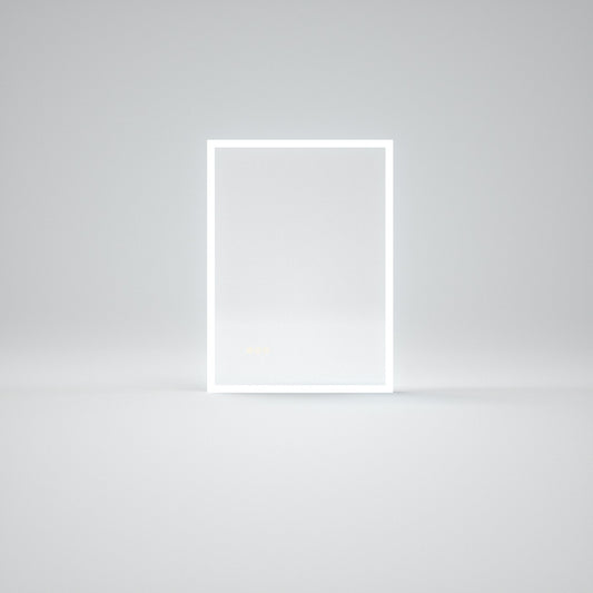 Rectangular Frameless LED Wall Bathroom Vanity Mirror with Polished Crystal Finish