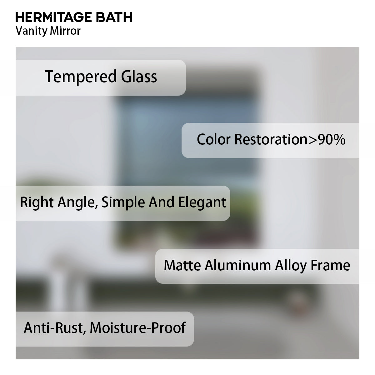 Oblivion 24 in. W. x 30 in. H Rectangular Framed Wall Bathroom Vanity Mirror 2430BN-12
