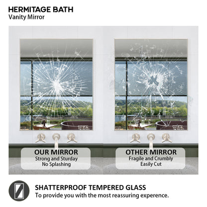 Oblivion 24 in. W. x 30 in. H Rectangular Framed Wall Bathroom Vanity Mirror 2430BN-6