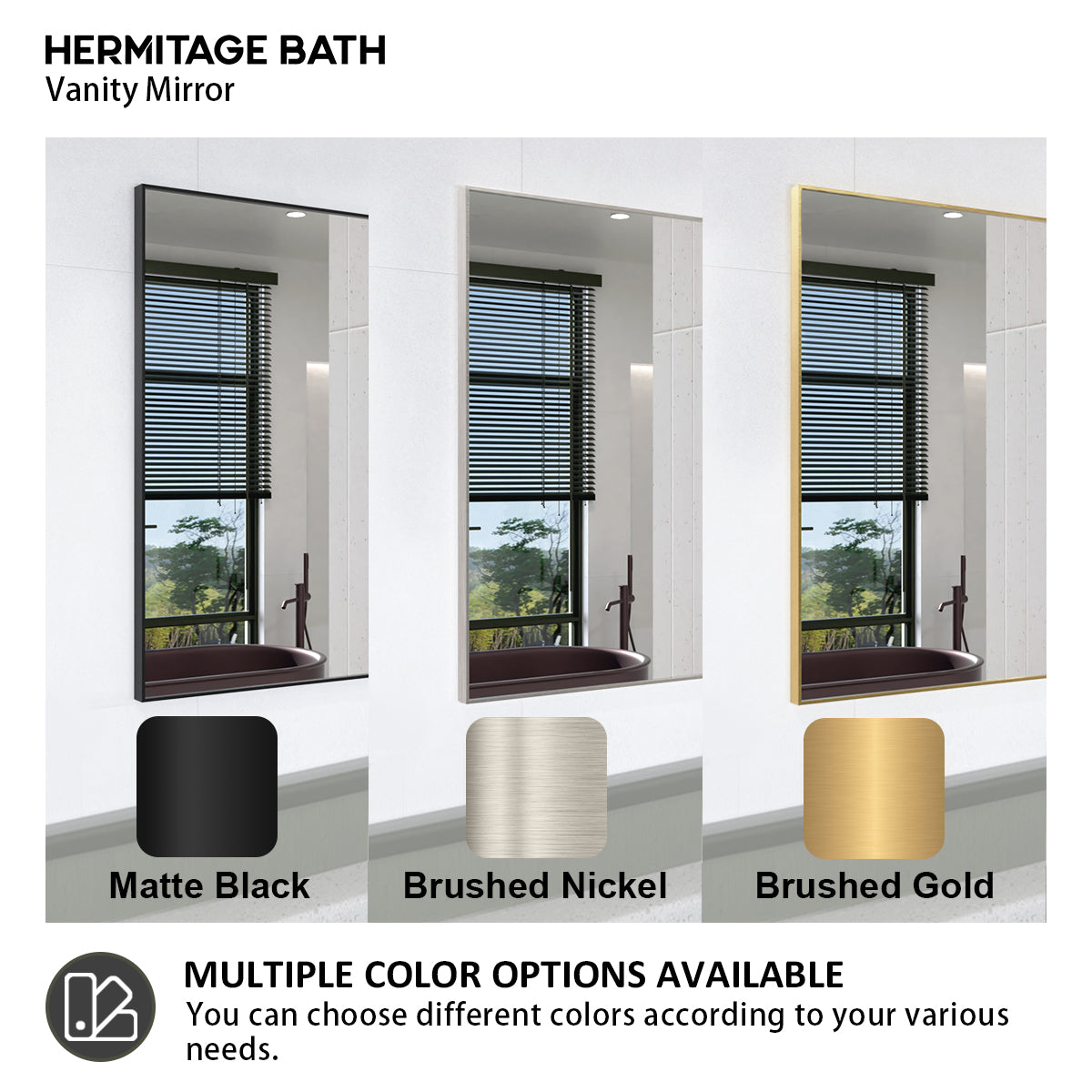 Oblivion 24 in. W. x 30 in. H Rectangular Framed Wall Bathroom Vanity Mirror 2430GD-10