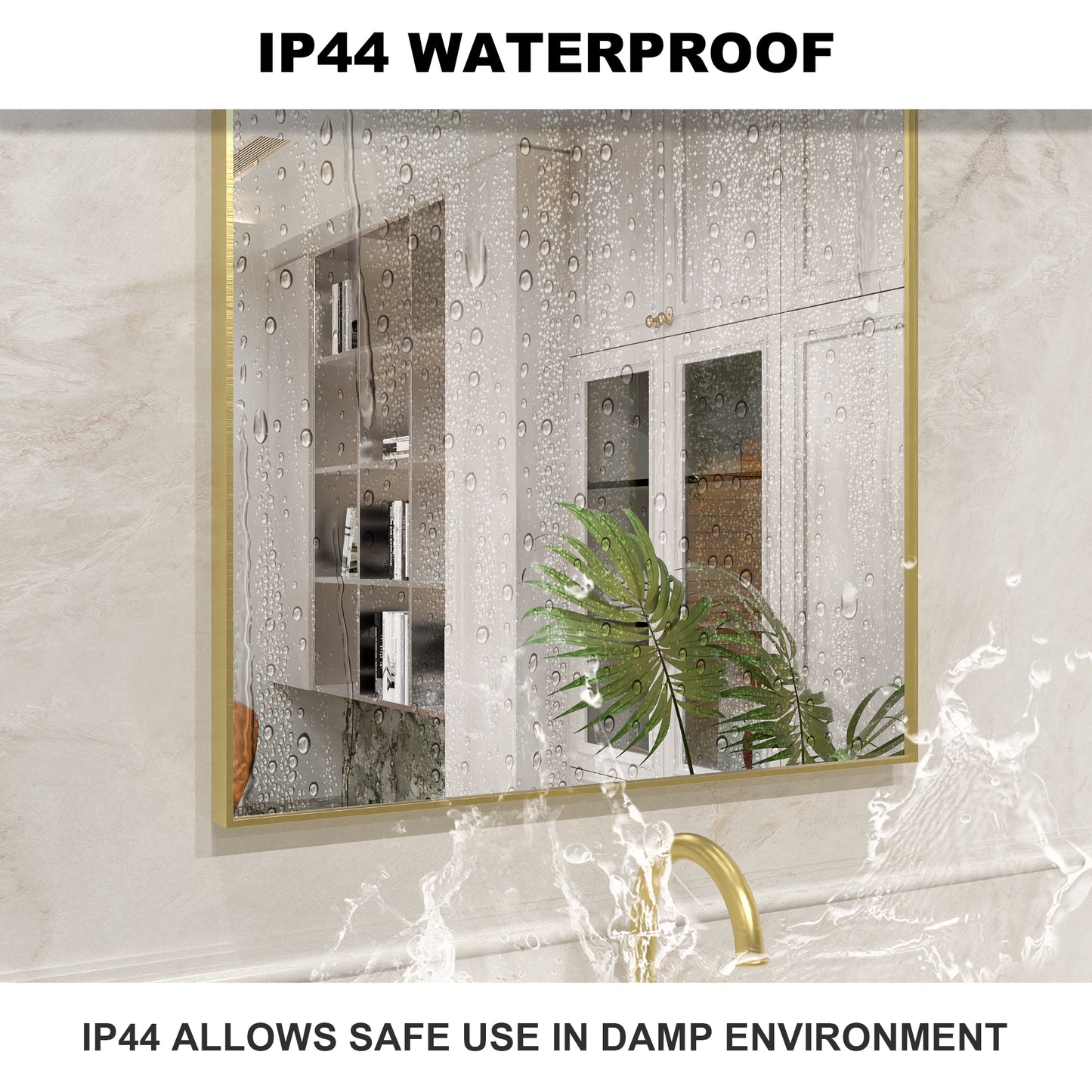 Nova 24 in. W x 30 in. H Rectangular Framed Wall Bathroom Vanity Mirror 2430GD-10_1dada5fb-58e1-46ae-ab59-e9a7e6c62d82