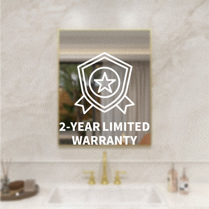 Nova 24 in. W x 30 in. H Rectangular Framed Wall Bathroom Vanity Mirror 2430GD-14_146cd823-d0db-4ac6-90d0-0b7616ebca6e