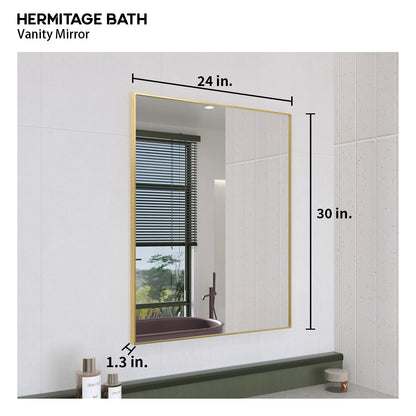 Oblivion 24 in. W. x 30 in. H Rectangular Framed Wall Bathroom Vanity Mirror 2430GD-3