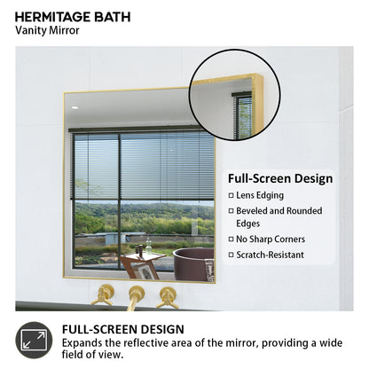 Oblivion 24 in. W. x 30 in. H Rectangular Framed Wall Bathroom Vanity Mirror 2430GD-5