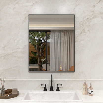 Nova 24 in. W x 30 in. H Rectangular Framed Wall Bathroom Vanity Mirror Matte Black 2430MB-1_8d105247-08b3-43c1-80de-e8497e52db73