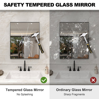 Nova 24 in. W x 30 in. H Rectangular Framed Wall Bathroom Vanity Mirror 2430MB-5