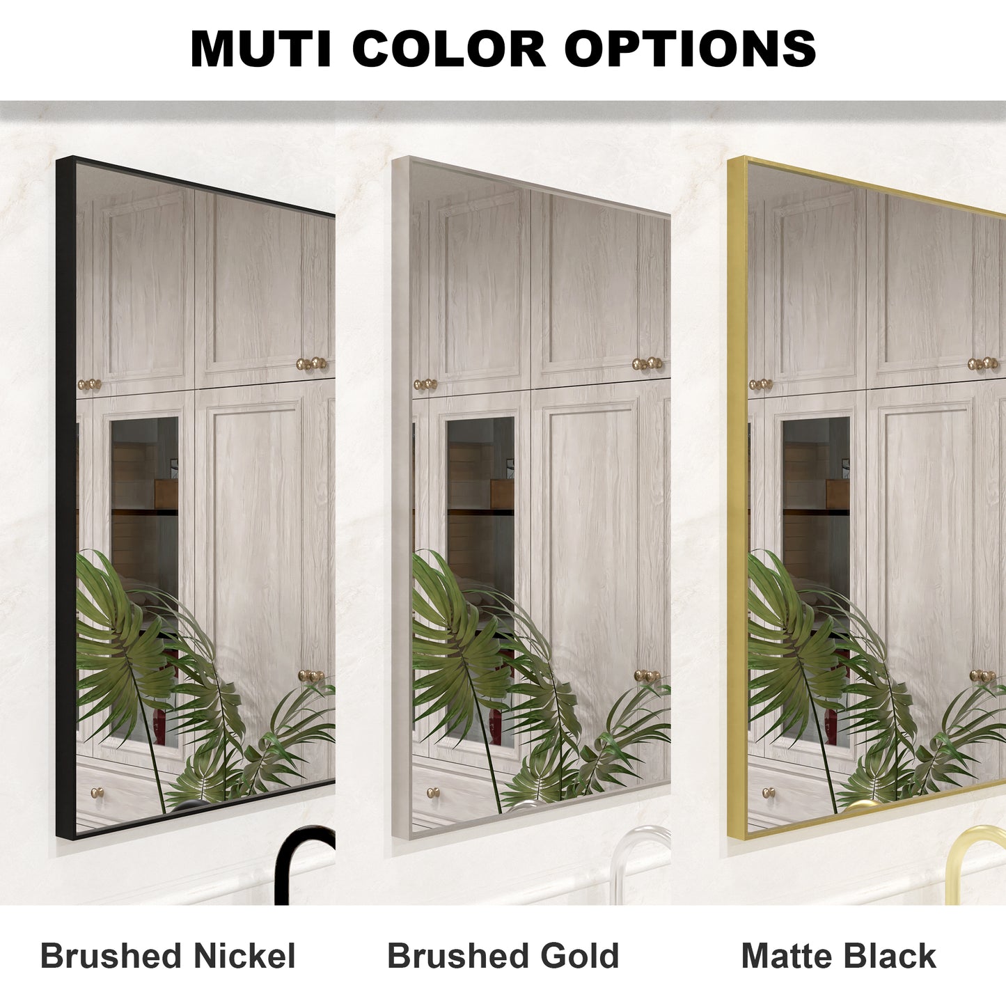 Nova 24 in. W x 30 in. H Rectangular Framed Wall Bathroom Vanity Mirror 2430MB-9
