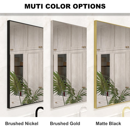 Nova 24 in. W x 30 in. H Rectangular Framed Wall Bathroom Vanity Mirror 2430MB-9