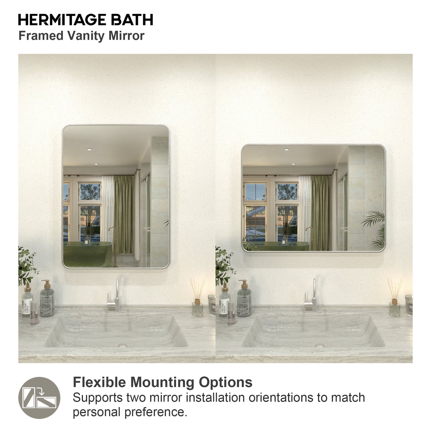 Kielo 24 in. W x 32 in. H Rectangular Framed Wall Bathroom Vanity Mirror in Matte Black 2432BN-9