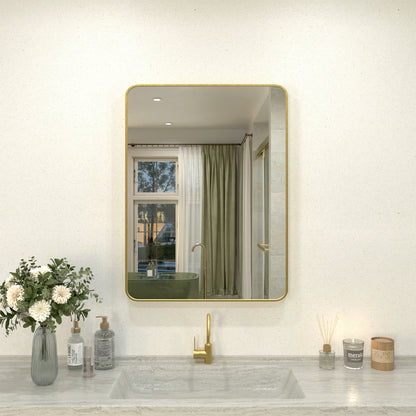 Kielo 24 in. W x 32 in. H Rectangular Framed Wall Bathroom Vanity Mirror in Matte Black