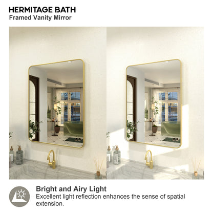 Kielo 24 in. W x 32 in. H Rectangular Framed Wall Bathroom Vanity Mirror in Matte Black