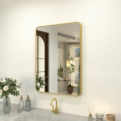 Kielo 24 in. W x 32 in. H Rectangular Framed Wall Bathroom Vanity Mirror in Matte Black