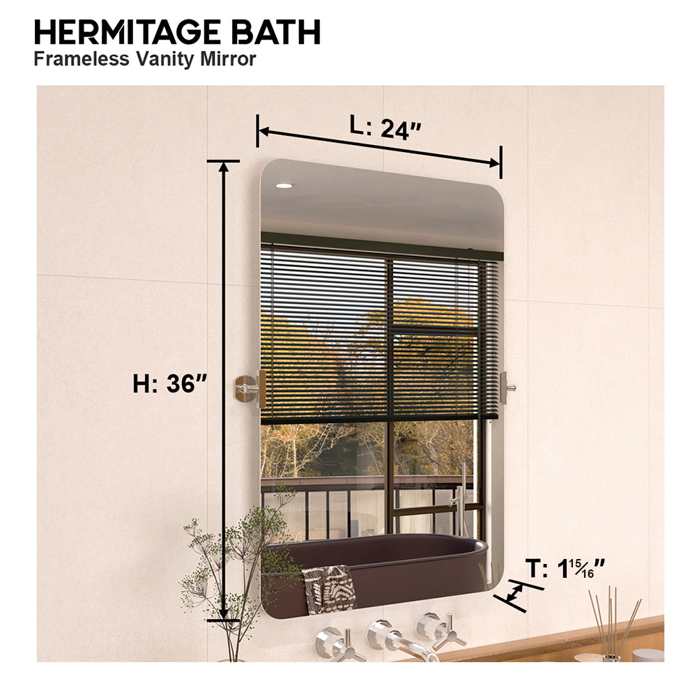 Edge 24 in. W x 36 in. H Rectangular Framed Adjustable Tilt Wall-Mounted Bathroom Vanity Mirror 2436CR-3_ab91298c-3488-4e47-998b-f7a7a47ecfb5