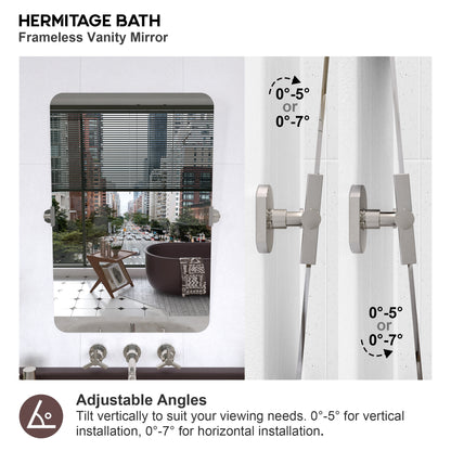Yexee 24 in. W x 36 in. H Rectangular Framed Adjustable Tilt Wall-Mounted Bathroom Vanity Mirror 2436CR-5
